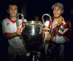 Dejan Savicevic And Zvonimir Boban With The Champions League Trophy 1994 Ac Milan A C Milan Milan