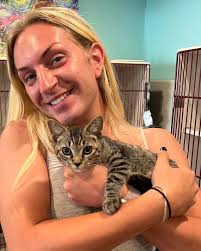 Thank you artist Jane Bauman for this beautiful painting of one of our  adopted cats! We love it and will display it proudly! What a beautiful  tribute to our mission! #catpainting #catart #