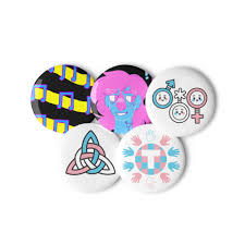 Set of pin buttons from TENI Family Support Service – TENI
