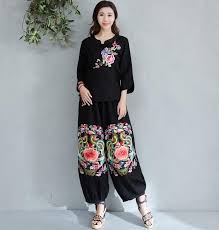 Check spelling or type a new query. Floral Embroidery Signature Cotton Traditional Chinese Style Women S L Idreammart