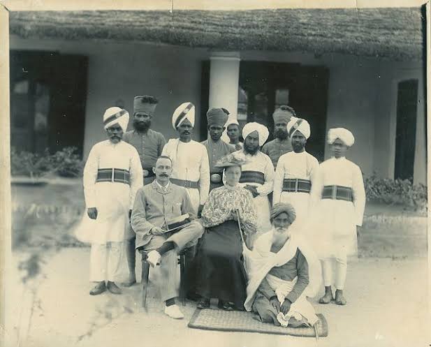 British Family with Servants (British Raj In India)