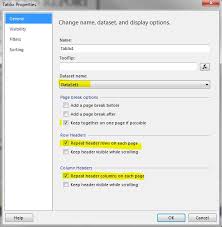 Ssrs How To Repeat The Table Header On Each Page In Print Preview Stack Overflow