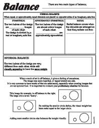 When designing a layout, take a step and ask yourself if the overall composition feels balanced. Balance Principles Of Art Design Worksheet By Artsycat Tpt