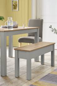 Next Malvern Dining Table And Bench Set Grey Table And Bench Set Rectangle Dining Table Dining Table With Bench