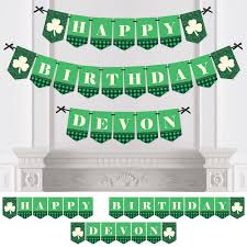 Patrick's day with good food and drinks. Personalized Irish Birthday Custom Shamrock Birthday Party Bunting Banner And Decorations Happy Birthday Custom Name Banner Bigdotofhappiness Com