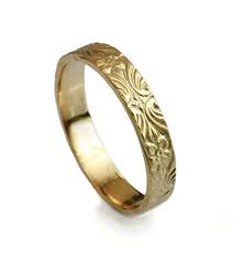Floral ring gallery at novica, the impact marketplace. Amazon Com Vintage 14k Solid Gold Flowers 4mm Thin Art Deco Engraved Floral Pattern Women Wedding Ring Handmade