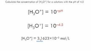 When an acid or base is added to water, that compound dissociates into ions. Calculating Concentration Of Hydronium Ion From A Ph Value Youtube