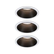 Um ein badezimmer in wenigen stunden optisch. Paulmann No 93402 Einbauleuchten Set Led Cole 3x6 5w Weiss Schwarz 3 Step Dimmbar 2700k