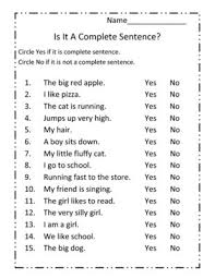 Complete Sentence Worksheet From The Honey Pot On Teachersnotebook Com 1 Page Complete Sentences Sentences Complete Sentences Activities