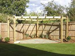 Backyard Triangular Wooden Corner Pergola Corner Pergolas For The Yards Backyard Pergola Outdoor Pergola Pergola Patio