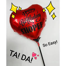 How long do balloons last after you blow them up? Buy Diy Balloon Love Foil 10 With Customized Name Bouquet Need Party Happy Birthday Balloon Last Longer Seetracker Malaysia