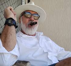 Enjoying a summer evening with a cigar