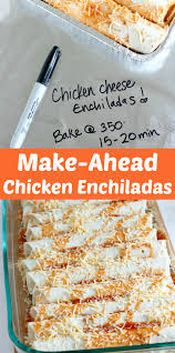 And these chicken dinner enchiladas work so well to make ahead of time, especially if you're making these for a big family party!. Easy Make Ahead Chicken Enchiladas Recipe