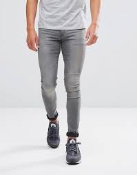 Asos Extreme Super Skinny Jeans Light Wash Gray Gray White Jeans Men Grey Jeans Men Tight Jeans Men