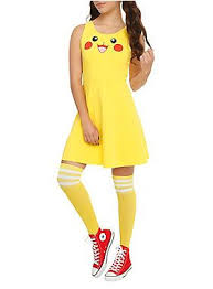 Pokemon Pikachu Costume Dress Pikachu Dress Yellow Costume Pikachu Costume