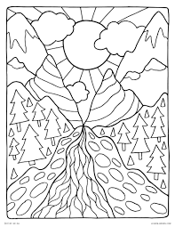 Uncategorized nature coloring pages farm scenery for adults free printable advanced scaled. Scenery Drawings For Colouring Novocom Top