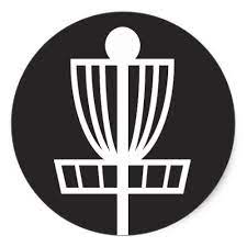 Disc Golf Pole Hole Basket Icon Round Sticker Disc Golf Disc Golf Basket Frisbee Golf