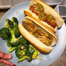 Easy chicken and broccoli casserole yummly. 2 Smart Dogs In Light Buns With Mustard Pickled Jalapenos And Hot Sauce With A Side Of Roasted Broccoli For 341 Calories Total Volumeeating
