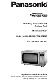 The way it becomes a part of your everyday life. Panasonic Inverter Nn St477s Operating Instructions And Cookery Book Pdf Download Manualslib