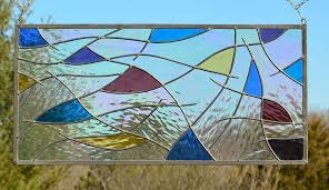 Modern stained glass stained glass paint stained glass crafts stained glass designs fused glass art stained glass patterns modern glass all saints church denmead hampshire uk stained glass window artist jude tarrant 48. Abstract Stained Glass Art In Blue Purple Burgundy Aqua Amber C Windsong Glass Studio