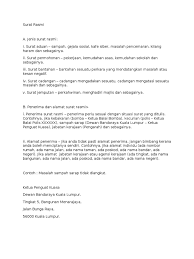 Contoh surat pengunduran diri kerja. Surat Rasmi Spm Skema Format Contoh Dan Latihan