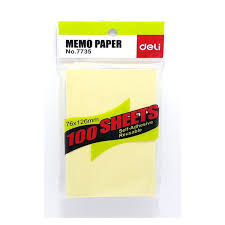 deli no 7735 sticky notes 12pcs pads flipchart papers