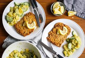 Vegane Schnitzel Mit Kartoffelsalat Rezept In 2020 Kartoffelsalat Vegane Rezepte Gesund Jagdwurst