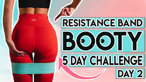Day 2 | 5 Day Resistance Band Booty Challenge 🍑 | Glute Workout - YouTube