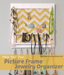 Your jewelry hanger is done! Diy Picture Frame Jewelry Organizer