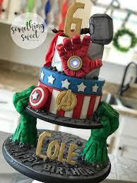 Had to create an avengers cake for my little man that had very little red frosting since he is allergic to red 40. Ideas About Marvel Birthday Cake
