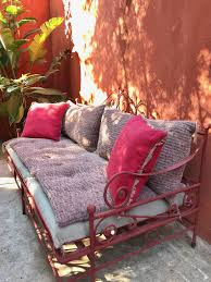 Sofa Cover Et Matelas Sur Mesure Sur Une Banquette Ancienne En Fer Forge Chaise En Fer Canape Haut De Gamme Chaise Canape
