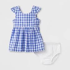 Baby Girls Gingham Dress Cat Jack Blue 12m Target Girl Outfits Gingham Dress Baby Girl Clothes