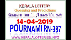 Kerala Lottery Guessing Pournami Rn 387 14 04 2019 Lottery Lottery Tips Lottery Results