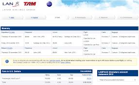 How To Book Lan Airlines Lanpass Awards