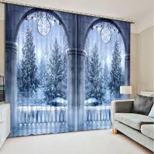 winter landscape 3d curtains any size