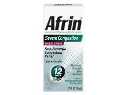 Benzalkonium chloride solution, benzyl alcohol, camphor, edetate disodium, . Afrin No Drip Severe Congestion Nasal Spray Afrin Pump Mist