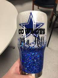 Glittery Cowboys Tumbler Custom Tumbler Cups Tumbler Cups Diy Tumbler Designs