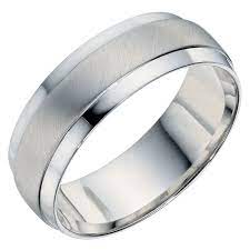 Men S Sterling Silver 7mm Matt Polished Ring H Samuel Mens Wedding Rings Wedding Ring Groom Wedding Rings