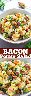 Potato Salad With Bacon No Mayo Averie Cooks Recipe Bacon Potato Salad Easy Potato Salad Potatoe Salad Recipe
