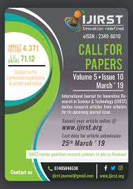 Ijirst International Journal For Innovative Research In Science And Technology Call For Papers Vol 5 Issue 1 With Images Journal Science And Technology Science