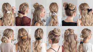 12 Easy Scrunchie Hairstyles Missy Sue Our Hair Is Our Life In 2021 Scrunchie Hairstyles Scrunchie Styles Scarf Hairstyles