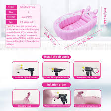 3) mommy's helper inflatable bath tub. Buy Relaxing Baby Inflatable Baby Bathtub Newborn Baby Bathtub Seat For Infant Non Slip Baby Pool For Sitting Up Portable Toddler Tub Shower Foldable Travel Tub With Pool Toy Air Pump Accessories Online