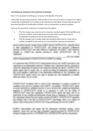 General procedures for winding up are similar although the modes of winding up may differ. Lexub The Procedure Of Winding Up A Company In The Republic Of Rwanda English