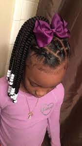 Twisted Braids With Beads And Ribbon Braidedstyles Lil Girl Hairstyles Black Kids Hairstyles Kids Hairstyles