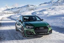 Sonoma Green Metallic Audi Rs4 Avant Looks Delicious In The Snow Dream Cars Audi Audi Rs4 Audi Series