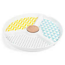 Plateau Aperitif En Porcelaine Jaune Et Bleu Maisons Du Monde Aperitif Tablett Porzellan