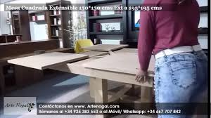 Si quieres un tipo de mesa extensible de estilo moderno, tenemos mesas blancas y negras de cristal que darán un toque muy cool y sofisticado al comedor. Mesa Cuadrada Extensible Arte Nogal Fabrica De Muebles En Sonseca Toledo