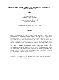 Pengertian, ciri, tujuan, manfaat, jenis & contohnya lengkap. Masalah Pelajar Dalam Penulisan Tinjauan Literatur