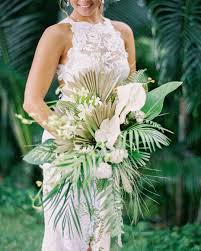 Chariese S Cascading Tropical Bridal Bouquet Is Featured On The Front Page Of Stylemepr Beach Wedding Bouquets Tropical Bridal Bouquet Summer Wedding Bouquets