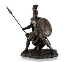 Amazon Com Leonidas Spartan King Unleashed With Spear Shield Statue Sculpture Figure Greek Warrior Statue Warrior King